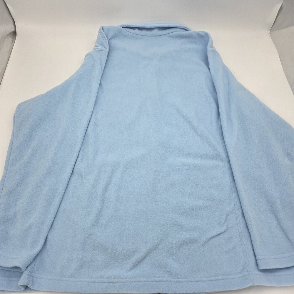 Lands' End Men's XXL 2XL Full zip Baby Blue Cotton Sweater Fleece - Picture 8 of 12